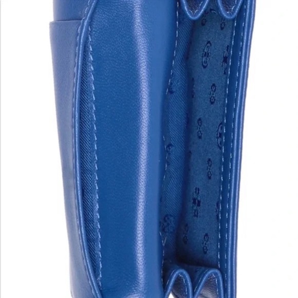 Tory Burch Mini Wallet Alexa foldable, Regal Blue / NWT - Picture 9 of 12